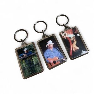 💰Vintage 90s Y2K Alan Jackson Keychain Bundle (3 pcs) Country Music Collectible
